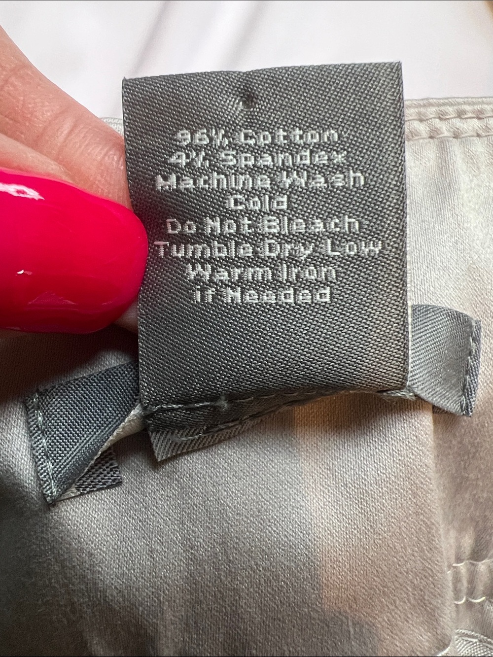 Ann Taylor Lindsay Sz 4 Women's Ankle/Crop Light Gray Pants Staple Simple - Picture 6 of 9